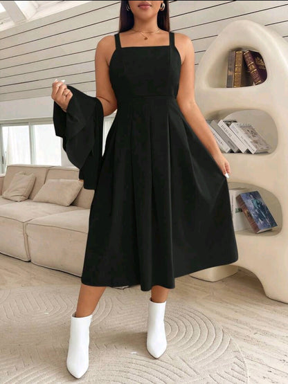 Ensemble de 2 pièces pour femme grande taille : robe-combinaison ajustée et blazer assorti, automne/hiver