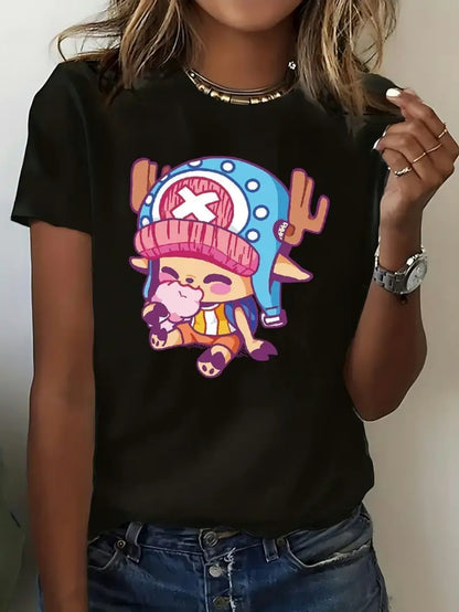 Vêtements pour femmes, T-shirt à manches courtes BW Wd20250227022 imprimé de lettres pour le printemps et l'été