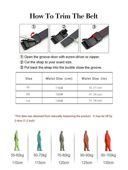 Ceinture pour hommes avec boucle automatique, ceinture avec motif lettre, ceinture mode