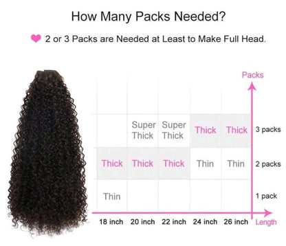 Extensions de cheveux à clipser - 140G de cheveux synthétiques brun foncé Extensions de cheveux bouclés Jerry à clipser pour extensions et postiches (2# 24 pouces)(Pack de 7)