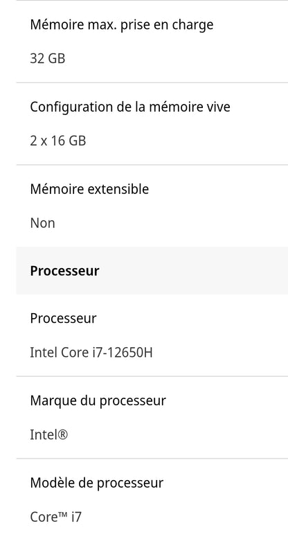 ACER PC portable Aspire 5 A515-57-71CD - 15.6 inch - Full-HD - Intel Core i7-12650H - 32 GB - 1 TB - UHD Graphics