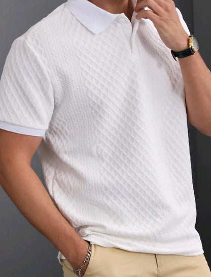 Manfinity Homme Polo basique pour homme, col unicolore, texture de base.