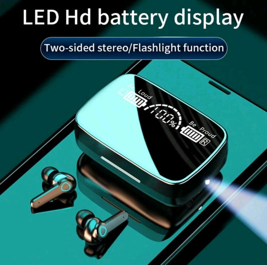 BOATS Nouveaux écouteurs sans fil avec affichage LED tactile intra-auriculaires TWS, écouteurs sans fil pour le sport, la musique et les jeux, compatibles avec tous les téléphones portables, convenant aux étudiants, hommes et femmes, idéaux pour les cadea