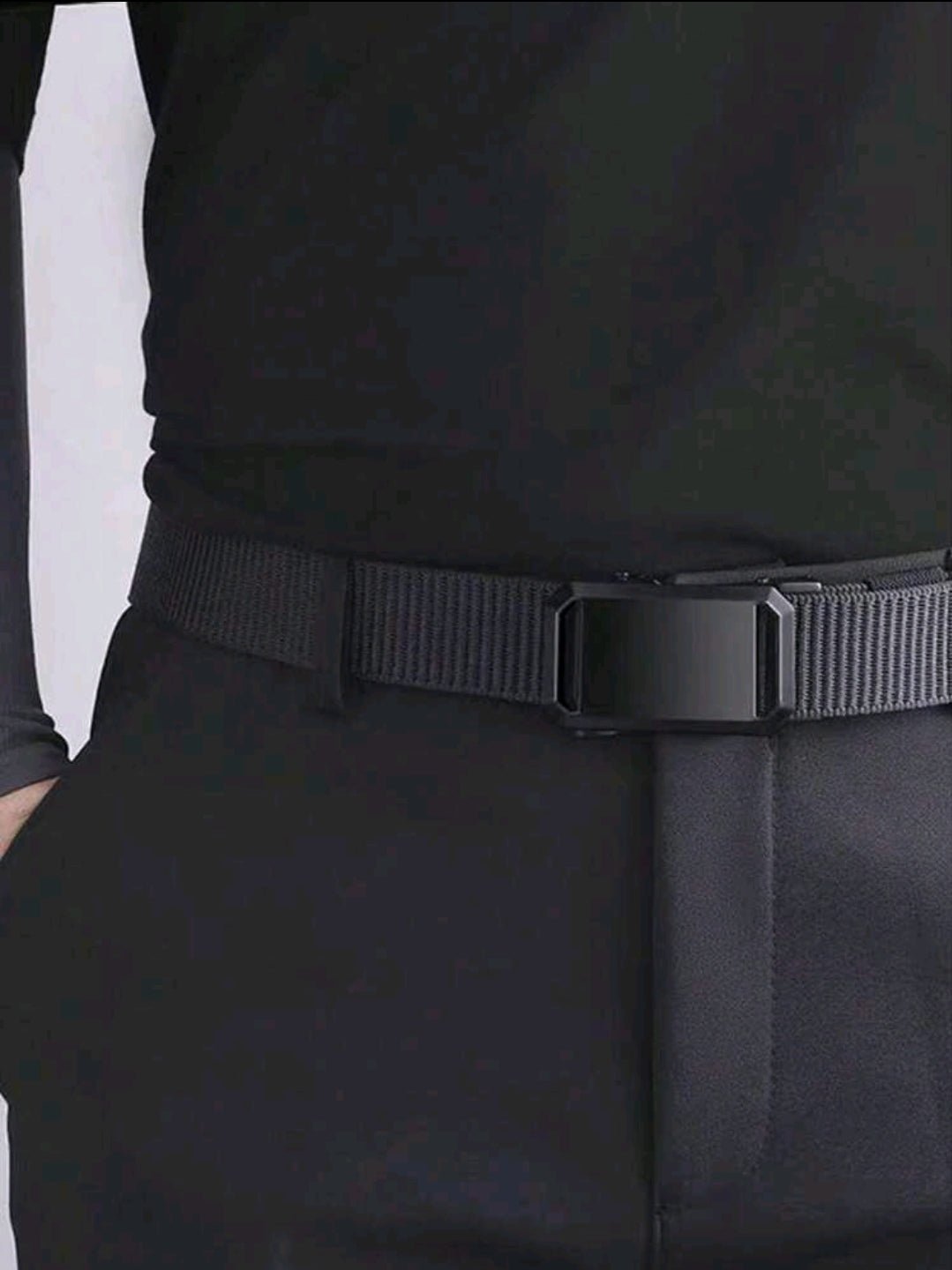 Ceinture à cliquet en nylon pour homme, ceinture mode homme en tissu nylon