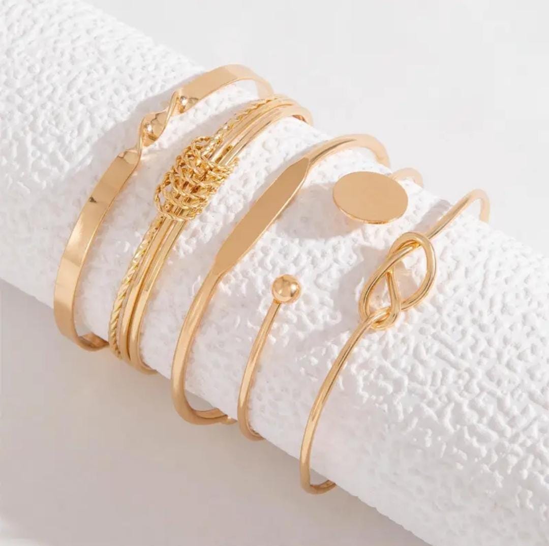 Ensemble de 5 bracelets, bracelet rond minimaliste