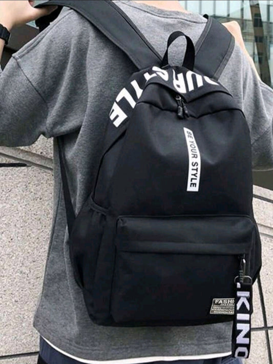 Sac à dos grande capacité, sac à bandoulière léger en dacron, sac de voyage/navette imperméable, sac à dos décontracté, sac d'école