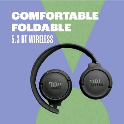 JBL JBL Tune 520BT - Casque d'écoute sans fil supra-auriculaire, autonomie batterie jusqu'à 57 h et charge rapide, conception légère, confortable et pliable, appels mains libres avec détection vocale