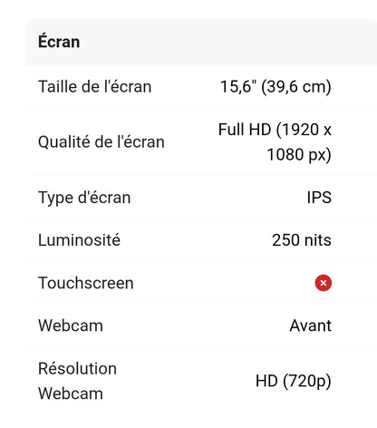 PC portables/ HP /| Laptop 15s-fq5016nb Natural Silve