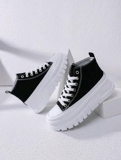 Chaussures décontractées à plateforme haute pour femmes