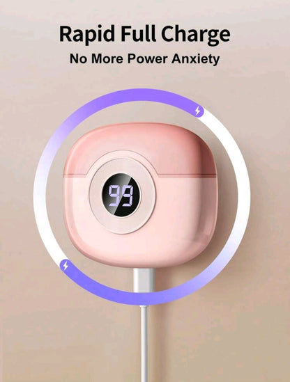 Écouteurs sans fil véritables, haut-parleurs de 13 mm avec graves puissants, Bluetooth 5.0, micro intégré, lecture ultra longue, résistant à l'eau, compatible avec Apple et Android