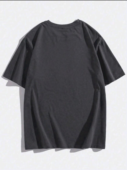 Manfinity Dauomo T-shirt À Col Rond Imprimé Avec Personnage De Dessin Animé Pour Hommes