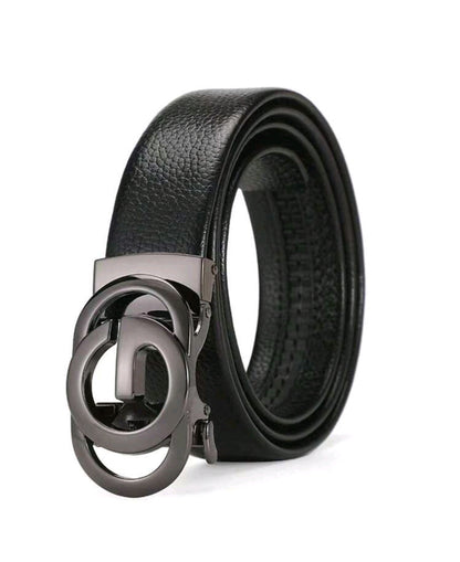 Ceinture pour hommes avec boucle automatique, ceinture avec motif lettre, ceinture mode