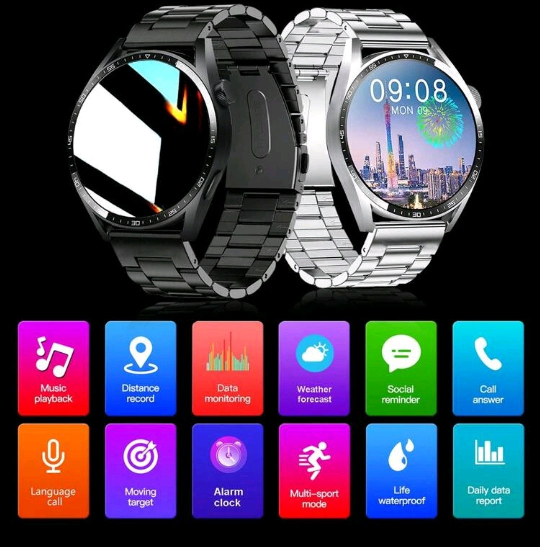 1 pièce Montre connectée intelligente tactile intégrale unisexe avec appel