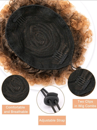 Afro Cordon Queue De Cheval Crépus Bouclés Chignon Cheveux Synthétiques Extensions Courtes Postiches Updo Cheveux Pour