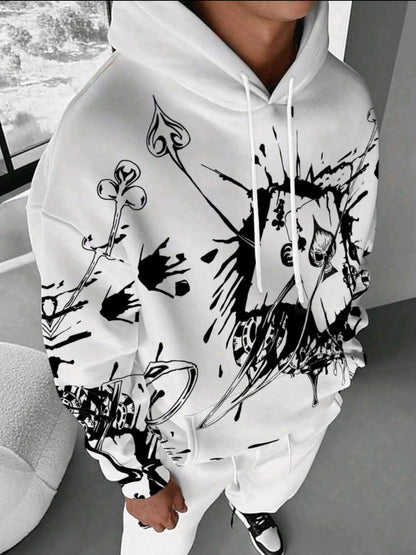 Sweat-shirt à capuche décontracté à manches longues