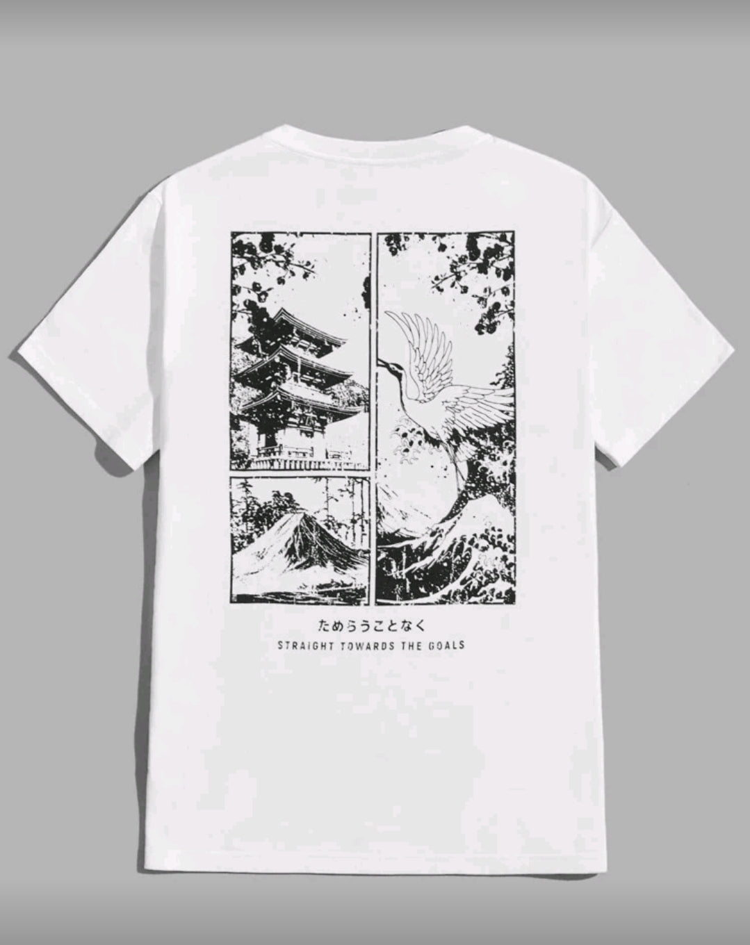 SWAVVY T-shirt pour hommes avec slogan et imprimé grue, été