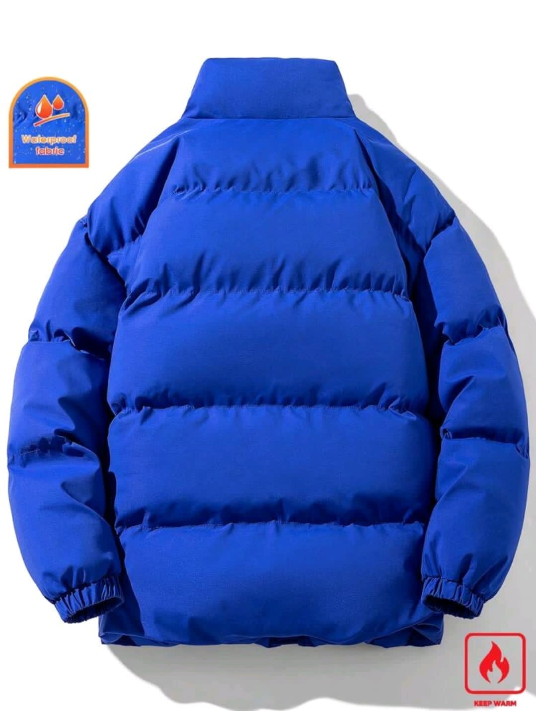 Manfinity Homme Manteau matelassé pour homme avec poches en biais surdimensionnées