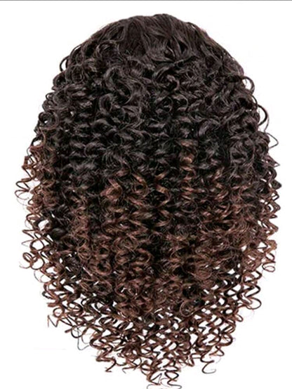Chignon court bouclé à la mode, corde de traction naturelle de 12 pouces, deux clips, Synthétique femme africaine