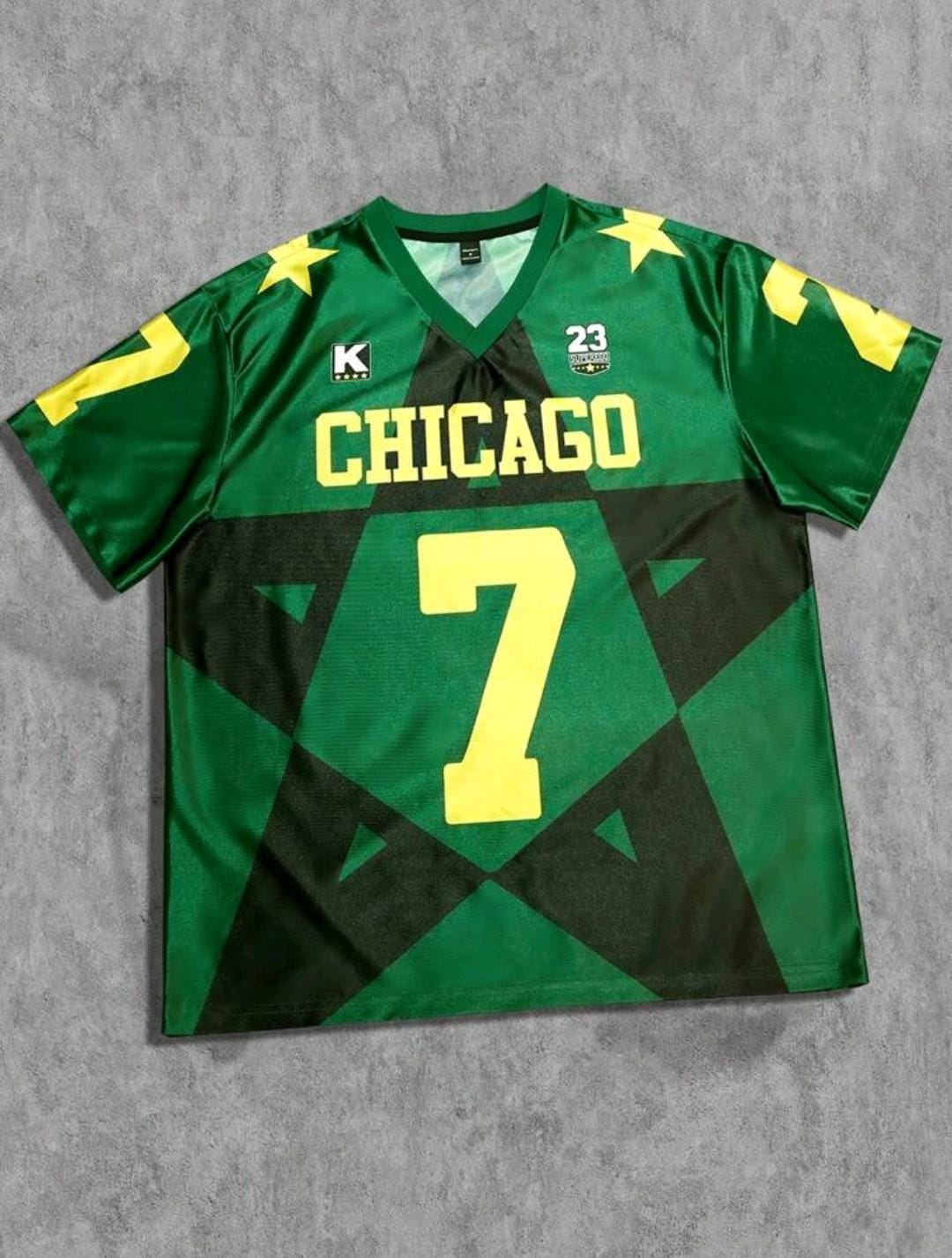 Manfinity EMRG T-shirt décontracté pour homme imprimé bloc de couleurs, étoile et lettre