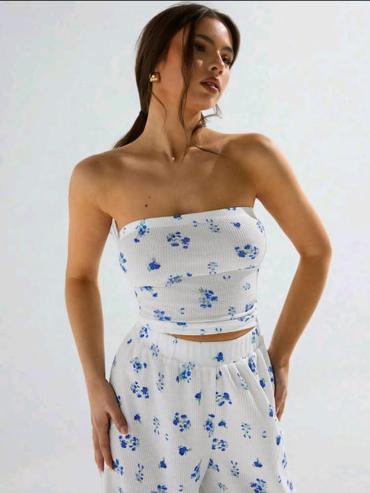Athîral Top bandeau imprimé gaufré pour femme, simple et mode, décontracté pour usage quotidien