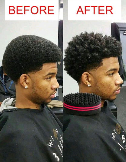 1 pièce Éponge à cheveux avec petits et grands trous, brosse à cheveux en forme de vague, éponge de brosse à cheveux pour twist