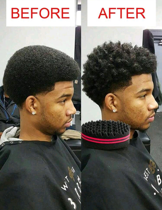 1 pièce Éponge à cheveux avec petits et grands trous, brosse à cheveux en forme de vague, éponge de brosse à cheveux pour twist