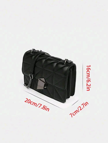 Dedoo Élégant sac à bandoulière pour femme avec chaîne, sac à bandoulière en PU matelassé
