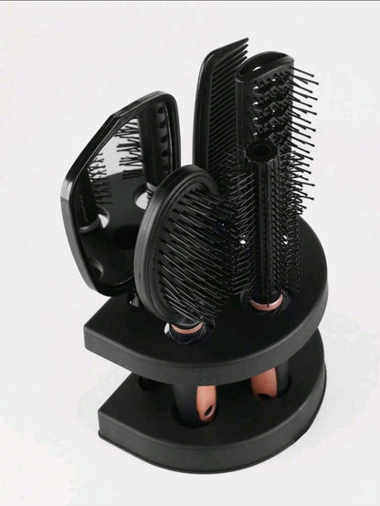 5 pièces Set de peignes à cheveux, 4 pièces Brosse à cheveux et 1 pièce Miroir, Brosse à cheveux à coussin et brosse à cheveux ronde