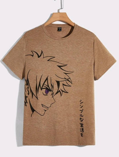 Manfinity RebelGame Homme T-shirt à motif japonaise et figure